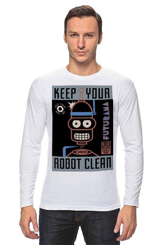 Printio Лонгслив Keep your robot clean