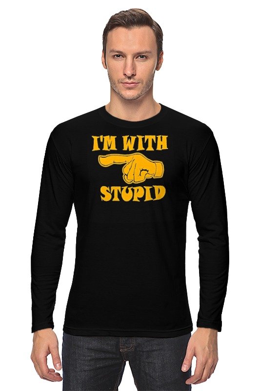 Printio Лонгслив I'm with stupid