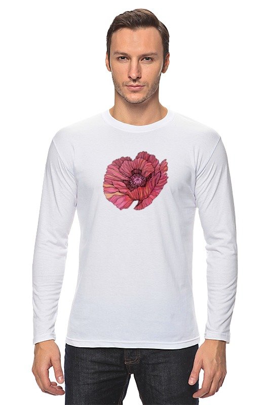 Printio Лонгслив Стилизованный винтажный арт-цветок