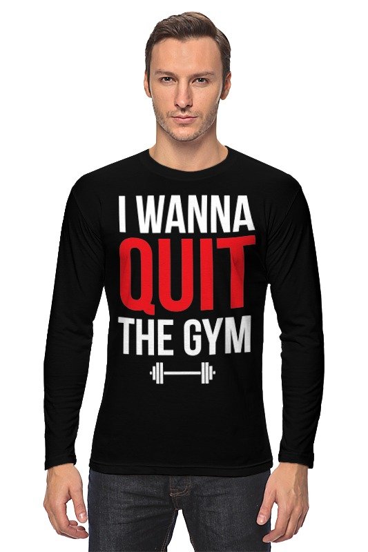 Printio Лонгслив I wanna quit the gym
