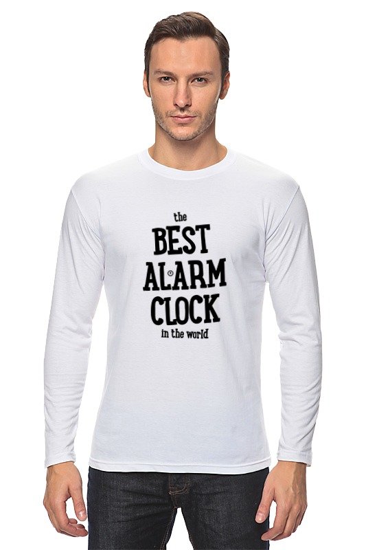 Printio Лонгслив Best alarm clock by brainy