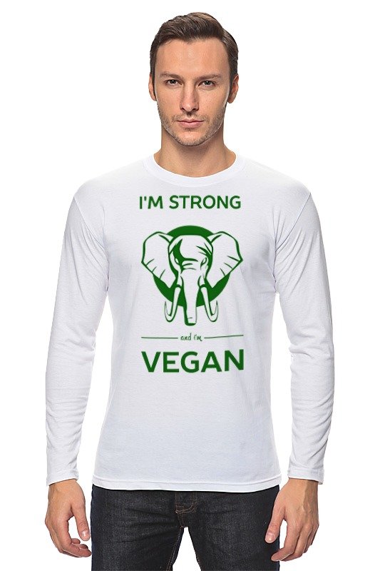 Printio Лонгслив I'm strong & i'm vegan
