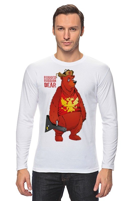 Printio Лонгслив Rugged russian bear