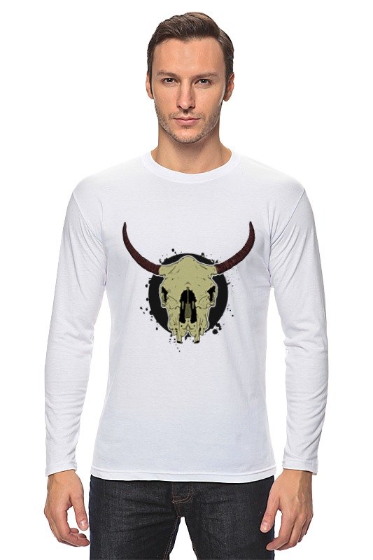 Printio Лонгслив Skull bull