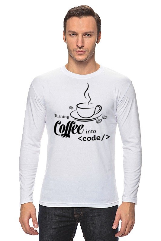 Printio Лонгслив Кофе и код