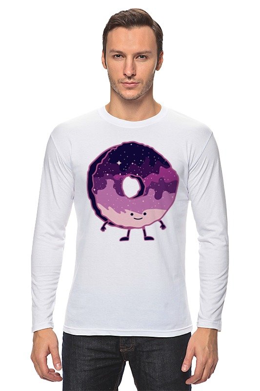 Printio Лонгслив Космический пончик (space donut)