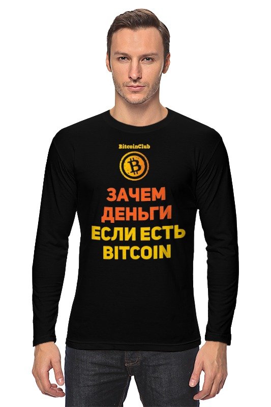 Printio Лонгслив Bitcoin club collection - satoshi nakamoto
