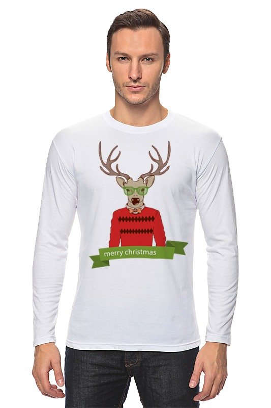 Printio Лонгслив Christmas deer